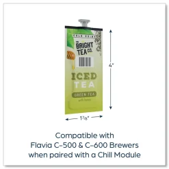 FLAVIA The Bright Tea Co. Tea Freshpack - Iced Green Tea with Honey (100/Carton)