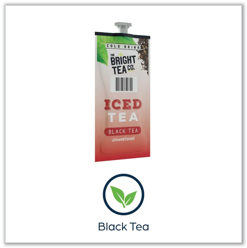 FLAVIA The Bright Tea Co. Tea Freshpack - Unsweetened Iced Black (100/Carton)