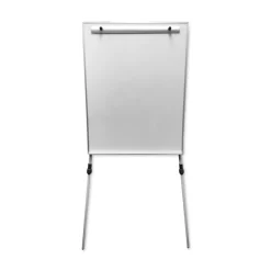 Flipside 27.5 in. x 32 in. Adjustable Dry Erase Board - White Surface, Satin Aluminum Frame