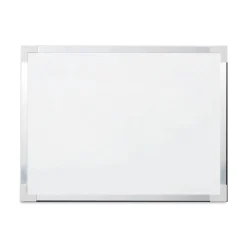 Flipside 48 in. x 36 in. Framed Dry Erase Board - White Surface, Satin Aluminum Frame