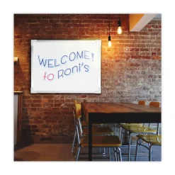 Flipside 48 in. x 36 in. Framed Dry Erase Board - White Surface, Satin Aluminum Frame