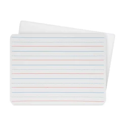 Flipside 12 in. x 9 in. 2-Sided Red/Blue Ruled Dry Erase Board - White Surface (24/Pack)