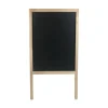 Flipside 25 in. x 24 in. x 48.5 in. Black Chalkboard Marquee Sign - Black, Natural Wood Frame