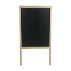 Flipside 25 in. x 24 in. x 48.5 in. Black Chalkboard Marquee Sign - Black, Natural Wood Frame