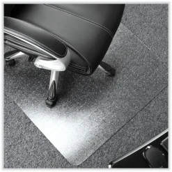 Floortex 60 in. x 48 in. Cleartex Ultimat Polycarbonate Chair Mat for High Pile Carpets - Clear