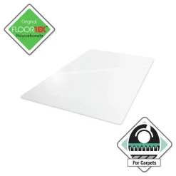 Floortex 60 in. x 48 in. Cleartex Ultimat Polycarbonate Chair Mat for High Pile Carpets - Clear