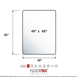 Floortex Cleartex Ultimat 48 in. x 60 in. Polycarbonate Chair Mat for Low/Medium Pile Carpet - Clear