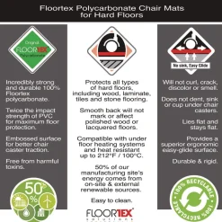 Floortex Cleartex Ultimat Polycarbonate 48 in. x 53 in. Chair Mat for Hard Floors - Clear