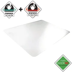 Floortex Cleartex Unomat 60 in. x 48 in. Anti-Slip Chair Mat for Hard Floors and Flat Pile Carpets - Clear