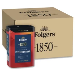 Folgers 2550093312 12 oz. Canister Ground Coffee - Expedition Blend (6/Carton)