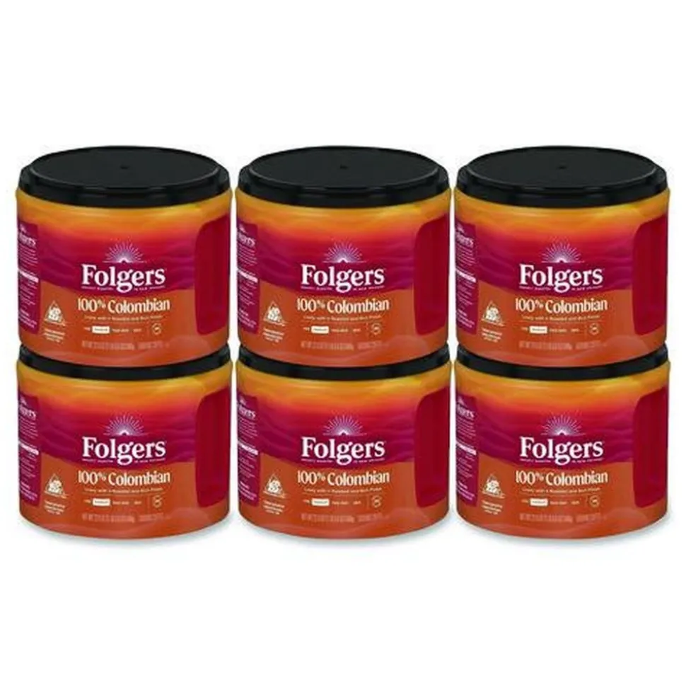 Folgers 22.6 oz. Canister Coffee - Columbian (6/Carton)