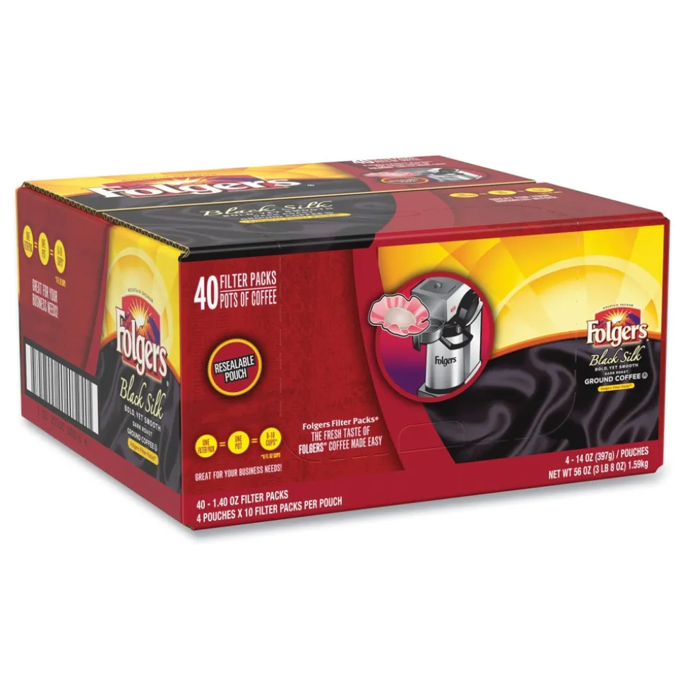 Folgers 1.4 oz. Coffee Filter Packs - Black Silk (40/Carton)