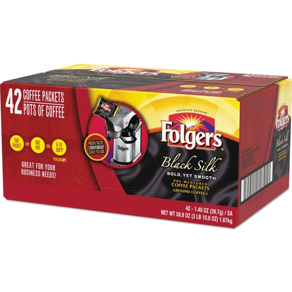 Folgers 1.4 oz. Packet Coffee - Black Silk (42/Carton)