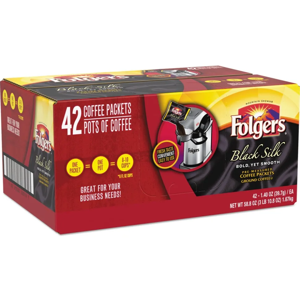 Folgers 1.4 oz. Packet Coffee - Black Silk (42/Carton)
