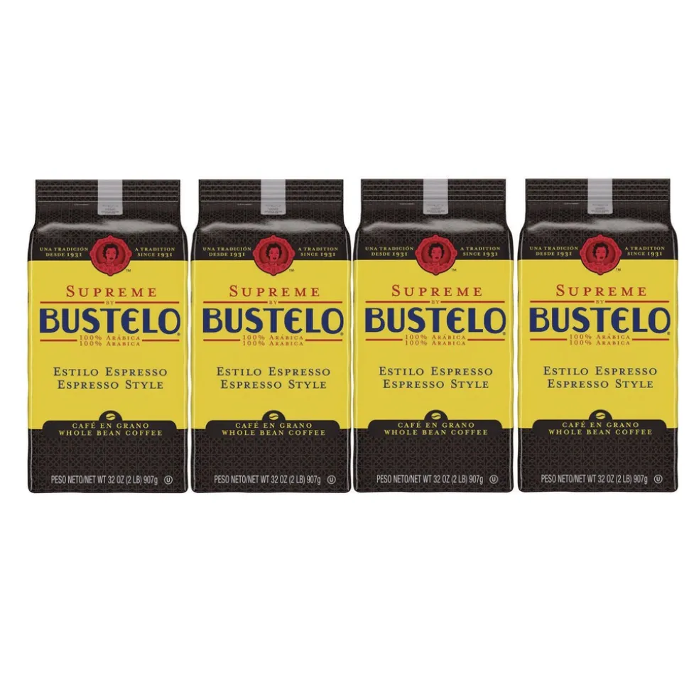 Folgers Cafe Bustelo 32 oz. Bag Whole Bean Coffee - Espresso (4/Carton)