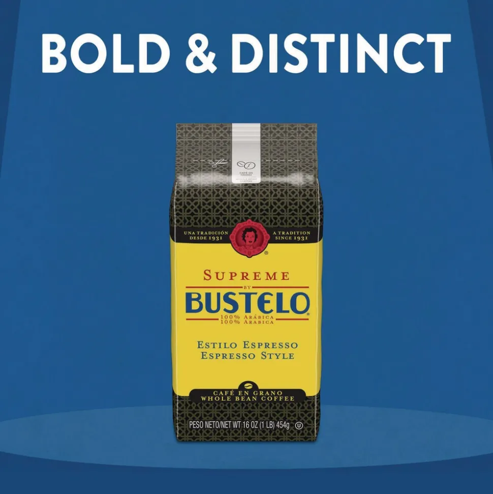 Folgers Cafe Bustelo 32 oz. Bag Whole Bean Coffee - Espresso (4/Carton)