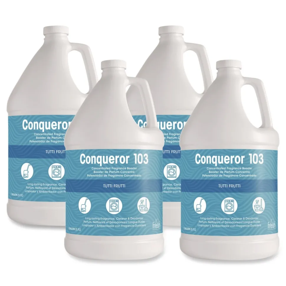Fresh Products 1 gal. Bottle Conqueror 103 Odor Counteractant Concentrate - Tutti-Frutti (4/Carton)