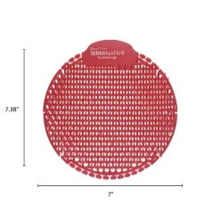 Fresh Products S7-F-005I030M-82-AAA10-00 Slant7 with Terminator Urinal Screen - Forest Scent, Red (30/Carton)