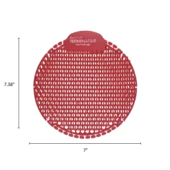 Fresh Products S7-F-005I030M-82-AAA10-00 Slant7 with Terminator Urinal Screen - Forest Scent, Red (5/Box)