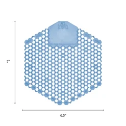 Fresh Products Wave 3D Urinal Deodorizer Screen - Blue, Cotton Blossom Scent (10/Box, 6 Boxes/Carton)