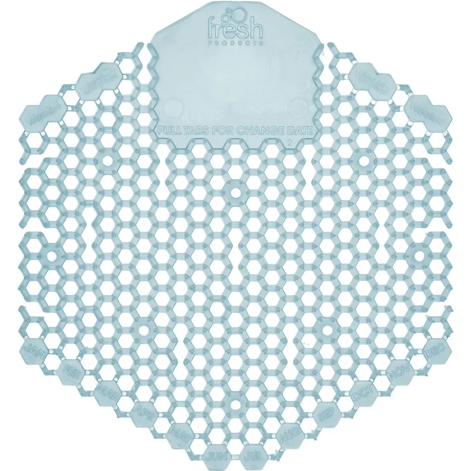 Fresh Products 3WDS-F-010I060M-08 Wave 3D Urinal Deodorizer Screen - Ocean Mist Scent, Blue (10/Box)