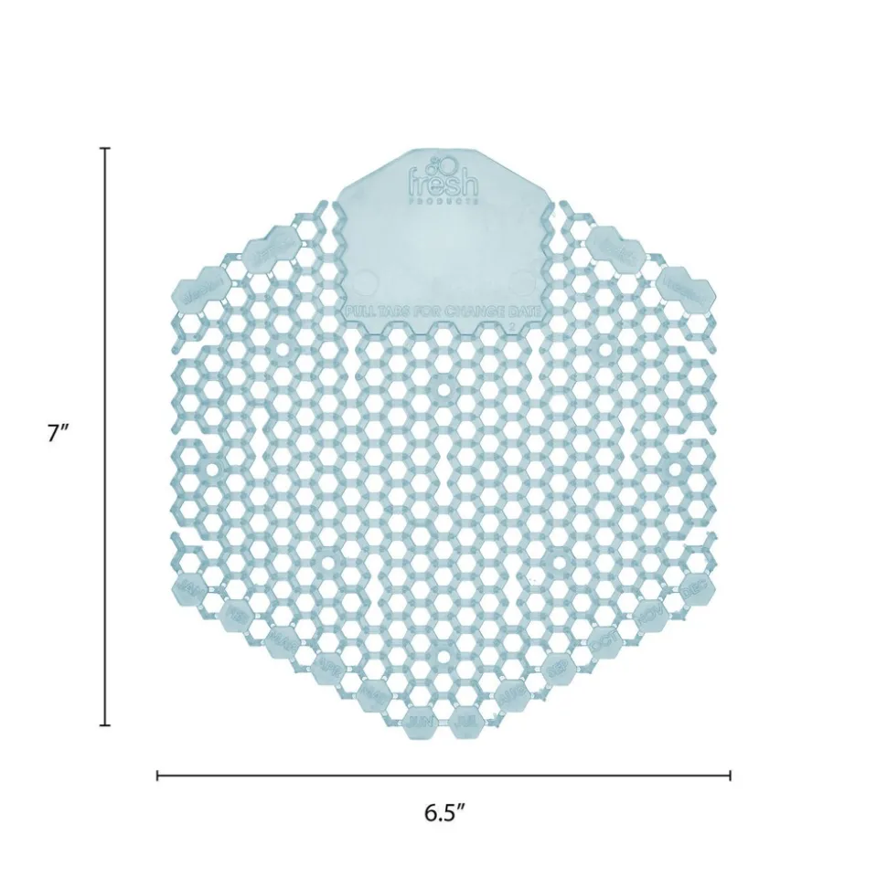 Fresh Products 3WDS-F-010I060M-08 Wave 3D Urinal Deodorizer Screen - Ocean Mist Scent, Blue (10/Box)