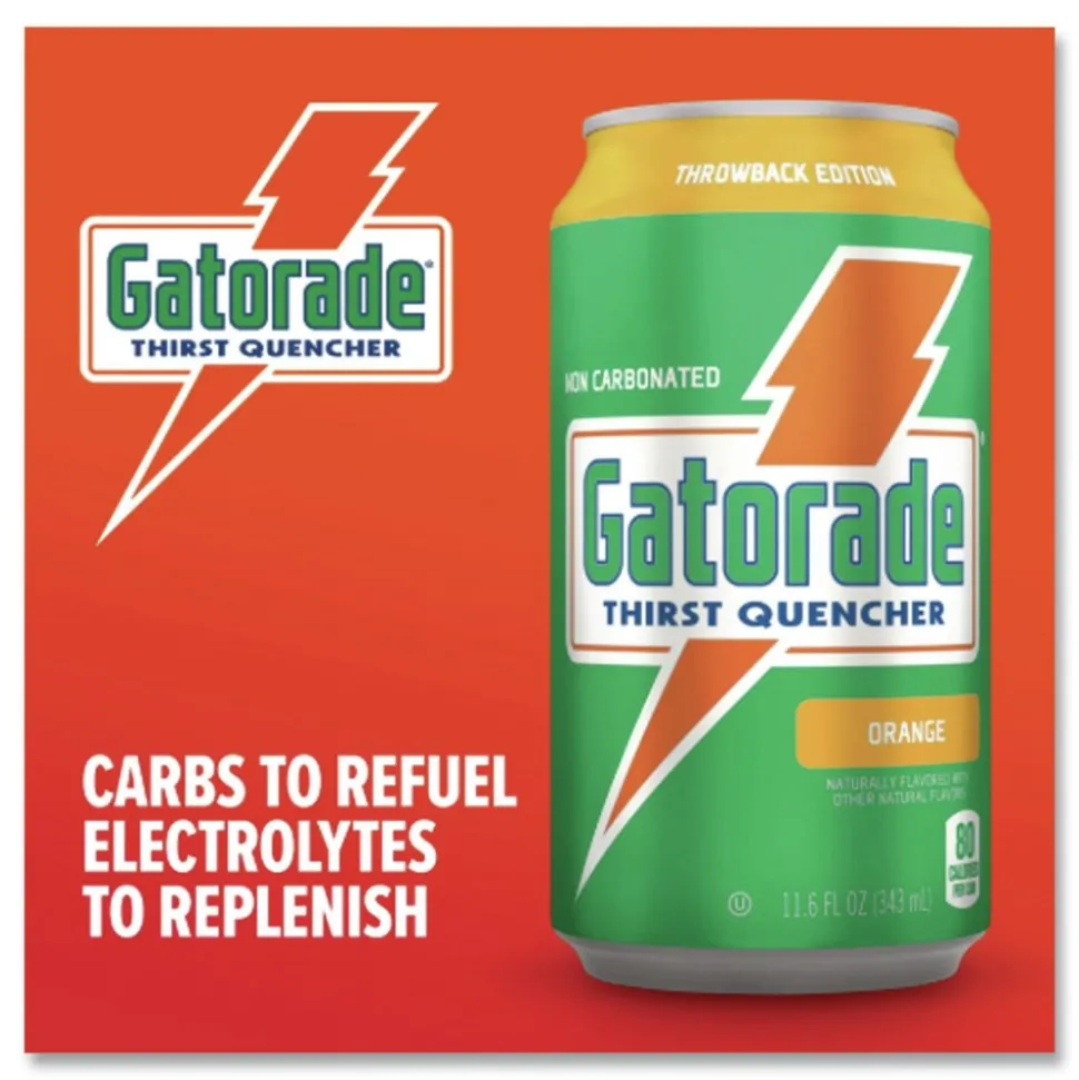 Gatorade G Series 11.6 oz. Thirst Quenchers - Orange (Carton of 24 Cans)