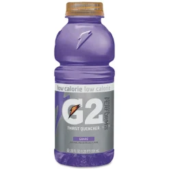 Gatorade QUA20406 G2 Perform 02 20 oz. Bottle Low-Calorie Thirst Quencher - Grape (24/Carton)