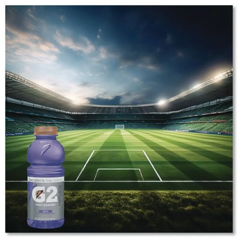 Gatorade QUA20406 G2 Perform 02 20 oz. Bottle Low-Calorie Thirst Quencher - Grape (24/Carton)