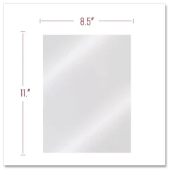 GBC 11 in. x 8.5 in. Clear View Punched Presentation Covers for Binding Systems - Clear (100/Box)