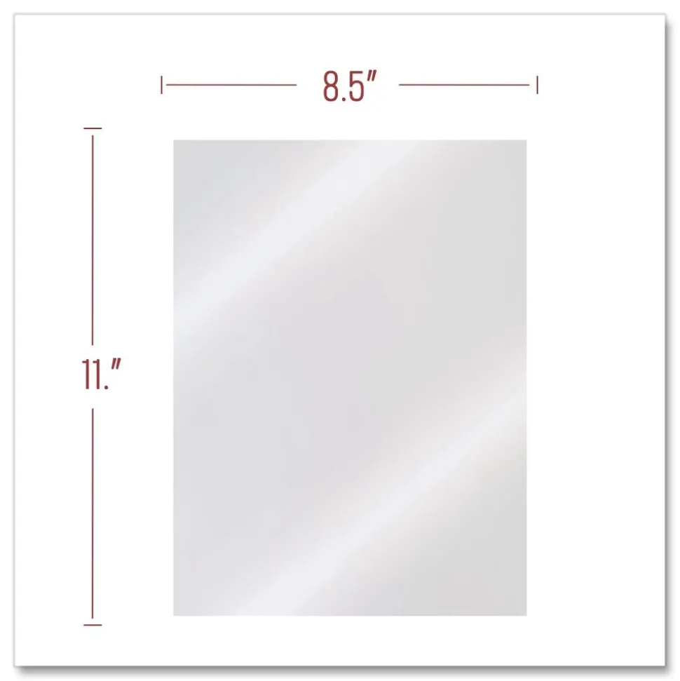 GBC 11 in. x 8.5 in. Clear View Punched Presentation Covers for Binding Systems - Clear (100/Box)