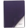 GBC 11.25 in. x 8.75 in. Leather-Look Unpunched Presentation Covers for Binding Systems - Navy (100 Sets/Box)