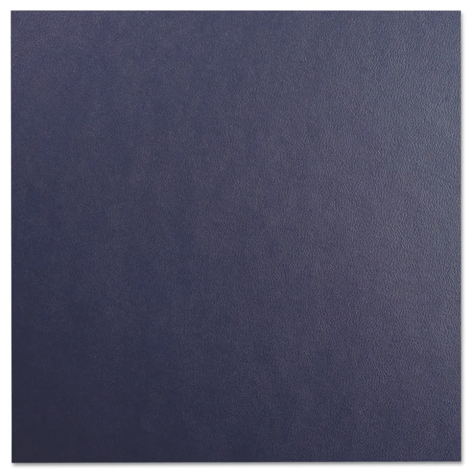 GBC 11.25 in. x 8.75 in. Leather-Look Unpunched Presentation Covers for Binding Systems - Navy (100 Sets/Box)