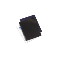 GBC 11.25 in. x 8.75 in. Leather-Look Unpunched Presentation Covers for Binding Systems - Navy (100 Sets/Box)