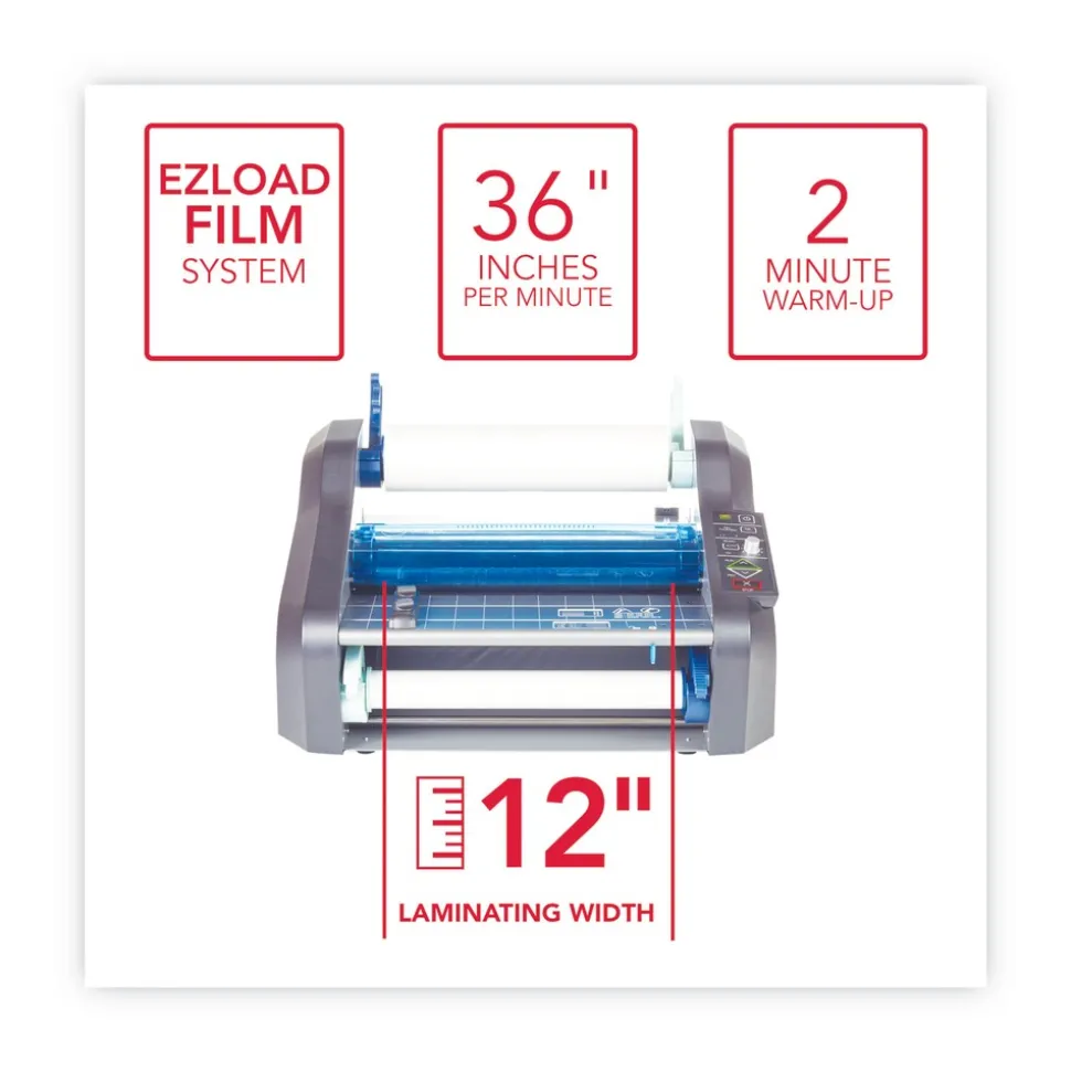 GBC 1701680 Ultima 35 Ezload 12 in. Max Document Width 5 Mil Max Document Thickness Thermal Roll Laminator
