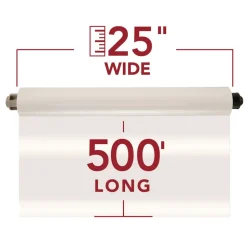 GBC 3000004EZ EZload 1.5 mil 25-in x 500 ft. Roll Film Nap I - Gloss Clear (2/Box)