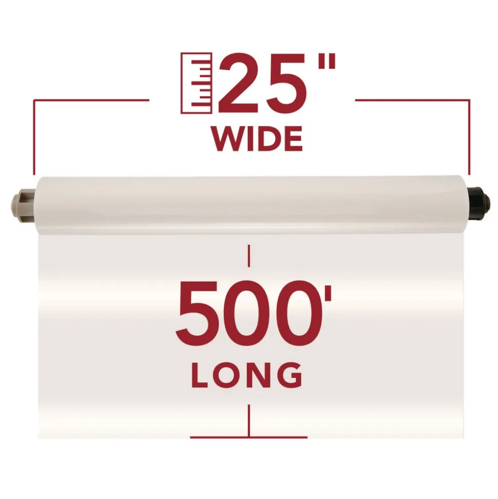 GBC 3000004EZ EZload 1.5 mil 25-in x 500 ft. Roll Film Nap I - Gloss Clear (2/Box)