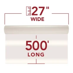GBC EZload Nap I 1.5 mil 27 in. x 500 ft. Roll Film - Gloss Clear (2/Box)