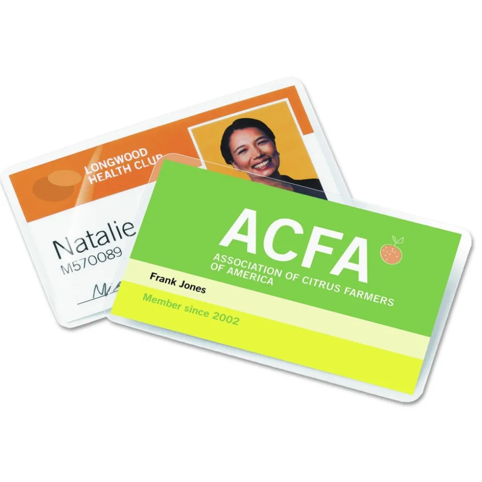 GBC LongLife 2.56 in. x 3.75 in. 10 mil Thermal Laminating Pouches - Gloss Clear (100/Box)