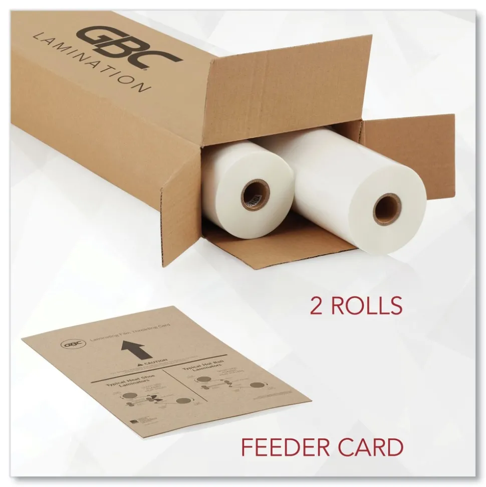 GBC NAP-Lam I 25 in. x 250 ft. 3 mil Roll Film - Gloss Clear (2/Box)