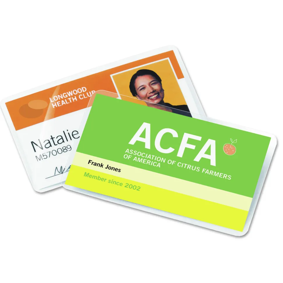 GBC SelfSeal 2.88 in. x 4.63 in. 8 mil Self-Adhesive Laminating Pouches and Single-Sided Sheets - Gloss Clear (5/Pack)