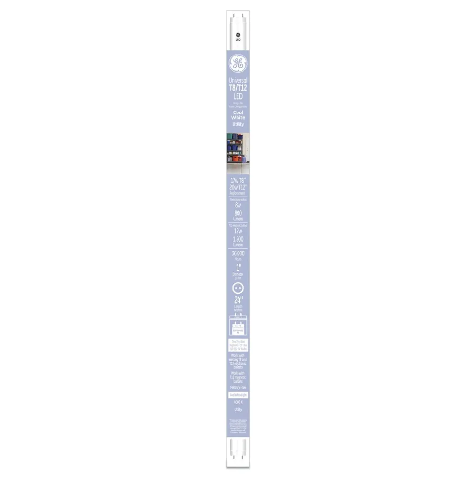 GE 24 in. 8 W T8 LED Tube - Cool White (6/Carton)