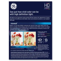 GE Reveal 5 Watts HDPlus LED A19 Light Bulb (4/Pack)