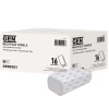 GEN 9.25 in. x 9.05 in. 1-Ply Multifold Towels - White (16/Carton)