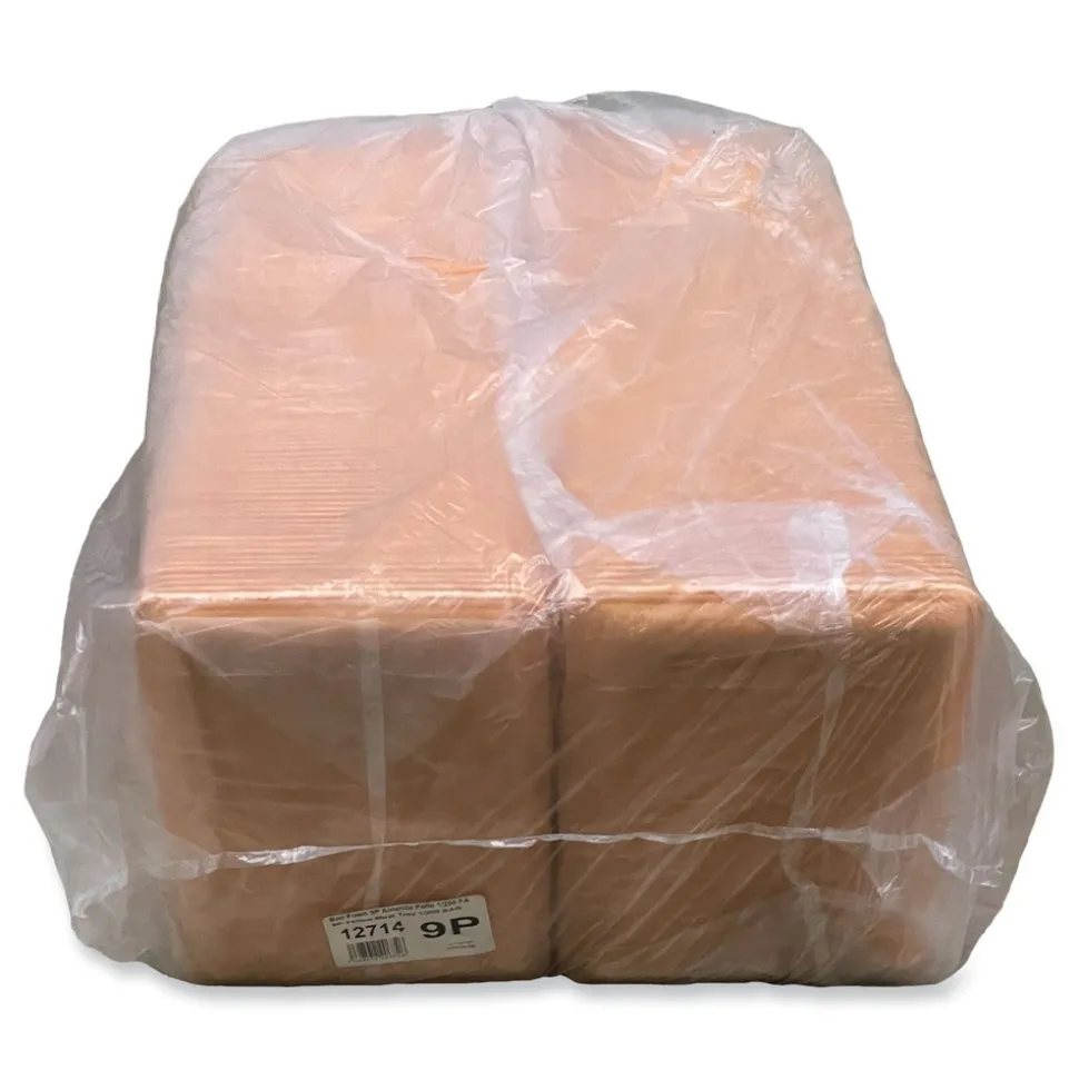 GEN 12.25 in. x 9.25 in. x 0.62 in. #9P Meat Trays - Yellow (200/Carton)