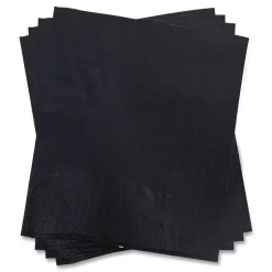GEN 1401 4000-Piece/Carton 1-Ply 9 in. x 4.5 in. Cocktail Napkins - Black