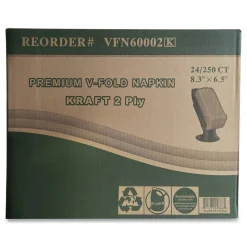 GEN 6.5 x 5 Premium Interfold Pop-Up Dispenser Napkin - Brown (6000/Carton)