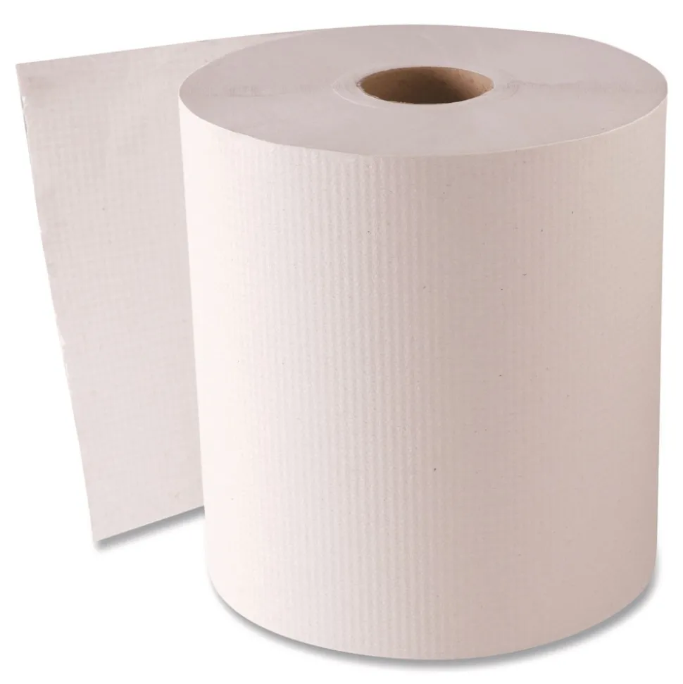 GEN G2820 1-Ply 8 in. x 800 ft. Hardwound Roll Towels - White (6/Carton)