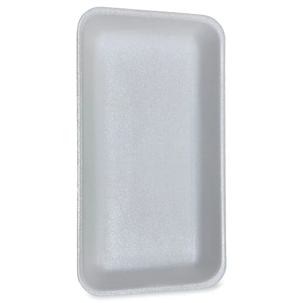 GEN 15PWH 14.44 in. x 7.88 in. x 1.37 in. #15P Meat Trays - White (200/Carton)
