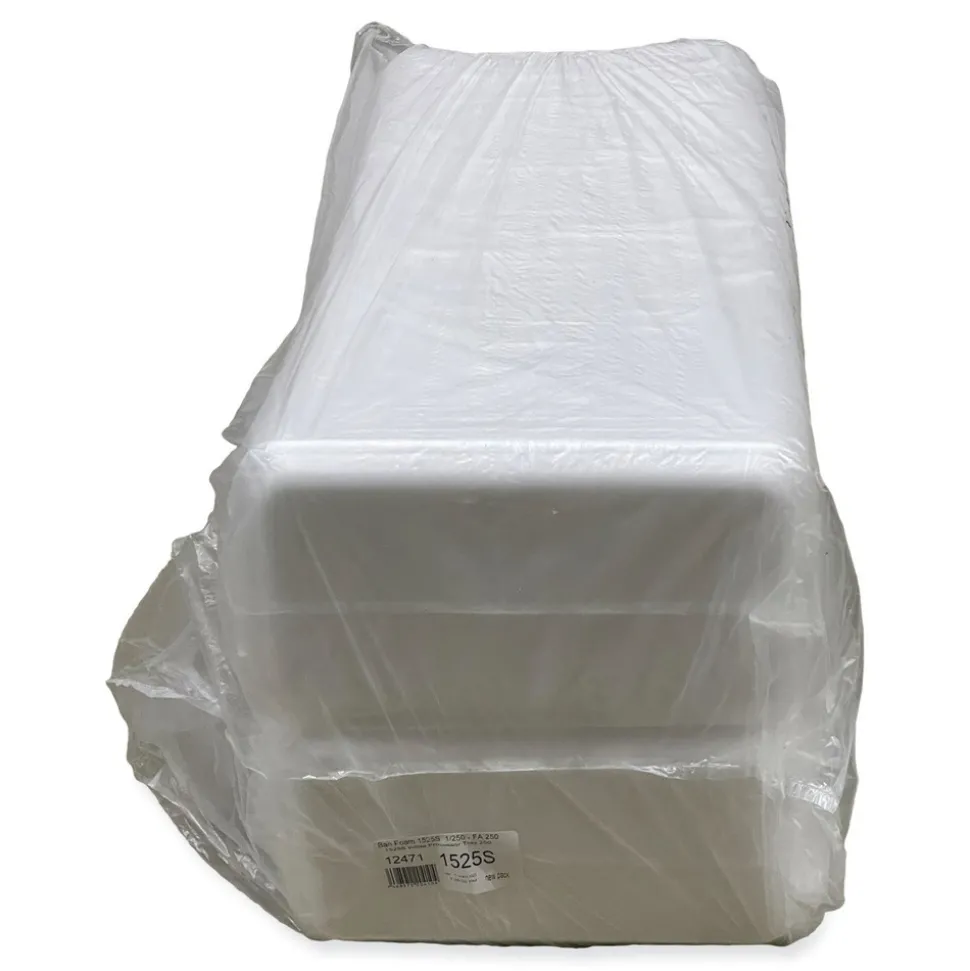 GEN 1525WH 14.5 in. x 8 in. x 0.75 in. #1525 Meat Trays - White (250/Carton)